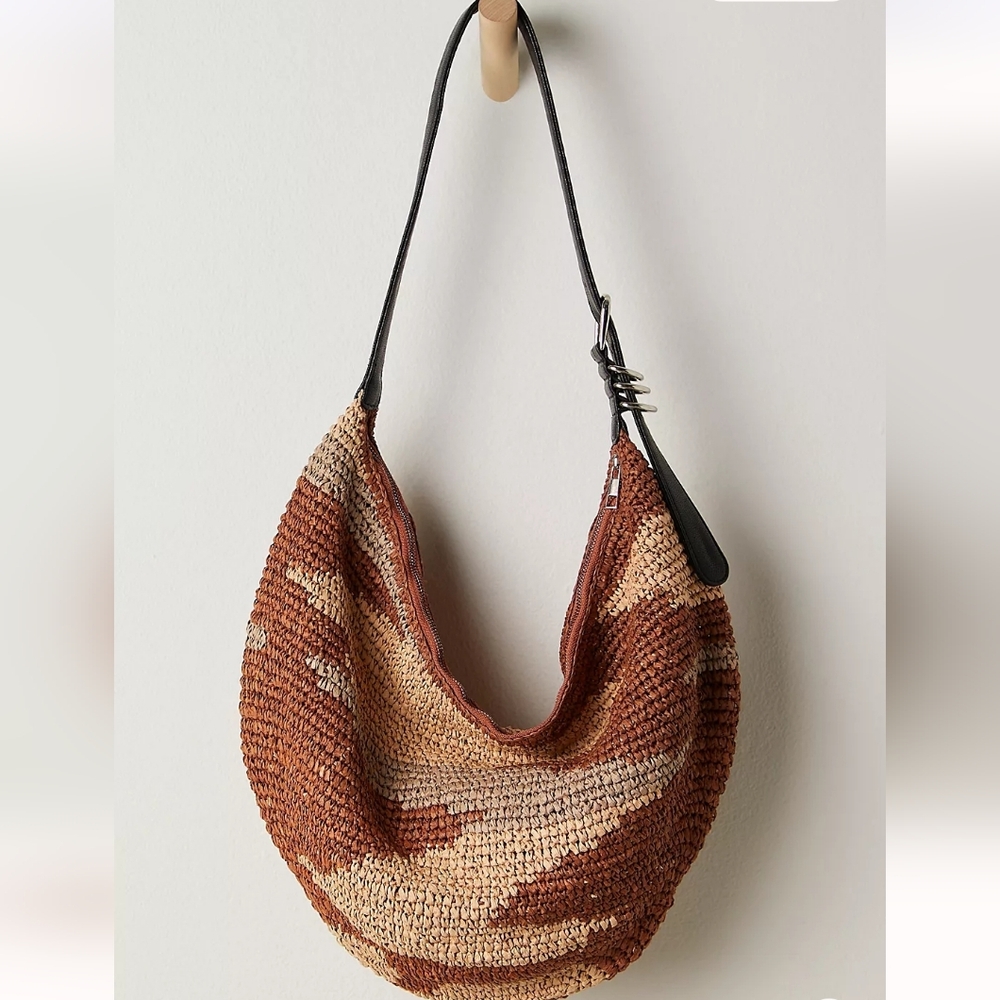 Free People Santorini Woven Tote Bag - neutrals
